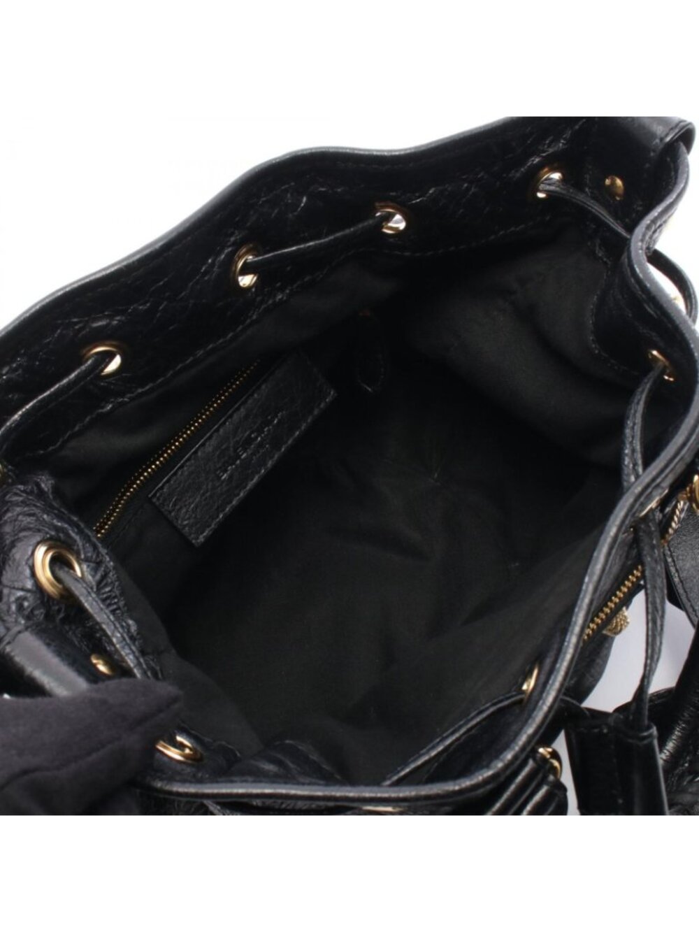 Balenciaga Handbag Giant Mini Pom 2-Way Black Leather - Picture 3 of 6
